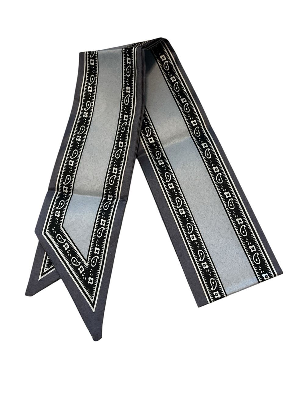 Geometric pattern design scarf for bag, hair, neck